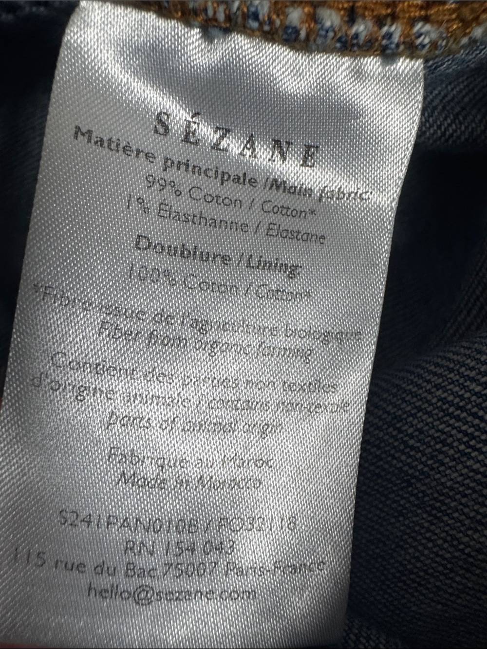 Sezane Denim Brut Sexy Mid Rise Ankle Jean Medium Blue Women’s 30 - Picture 6 of 8